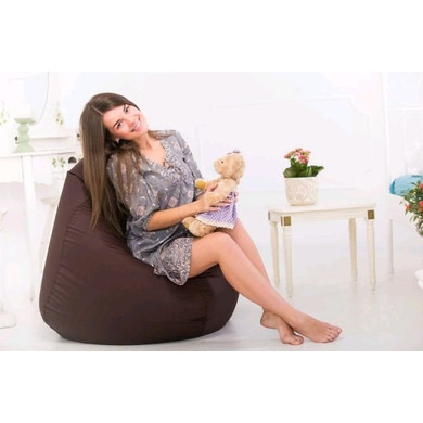 Купить кресло грушу коричную из уличной ткани