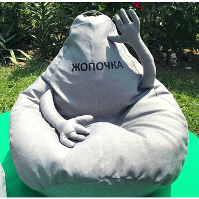 Кресло мешок груша Жо*ик из рогожки