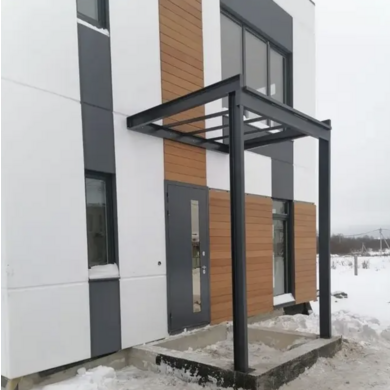 Купить односкатный навес над входной дверью в стиле лофт в Павлограде